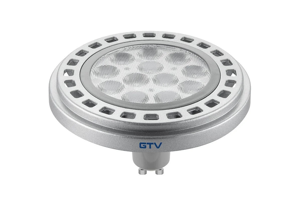 12W Silver GU10 ES111 LED Lamp - 3000K - 45D